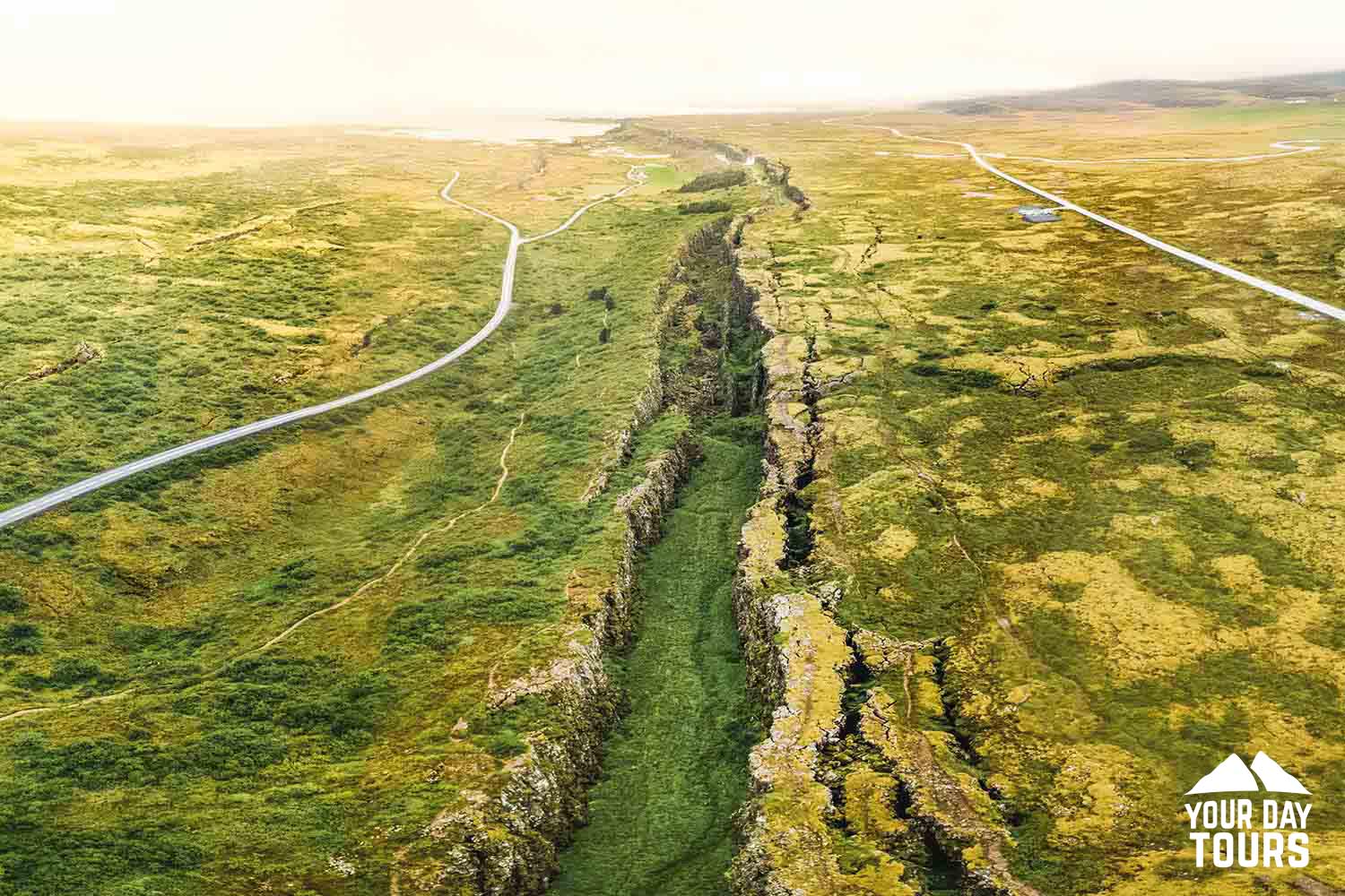 crack of tectonic plates in thingvellir national park