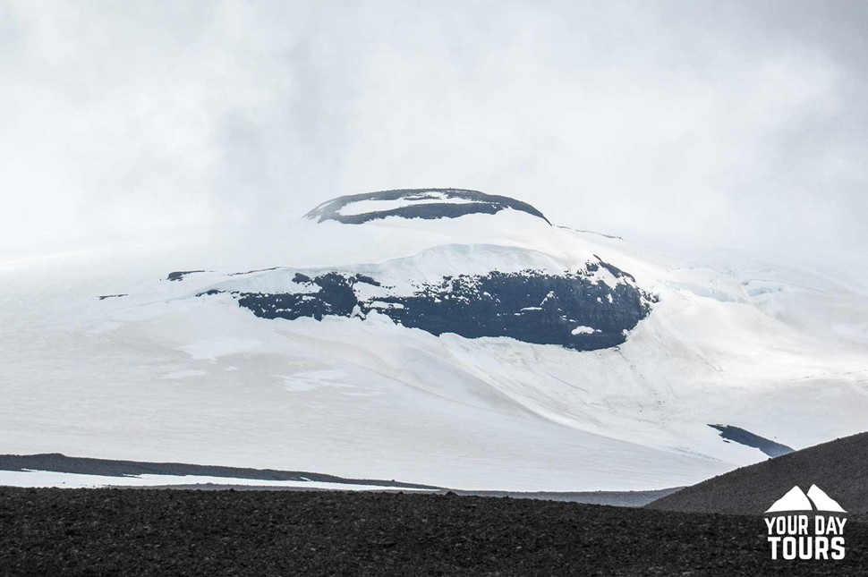 langjokull glacier view from far away