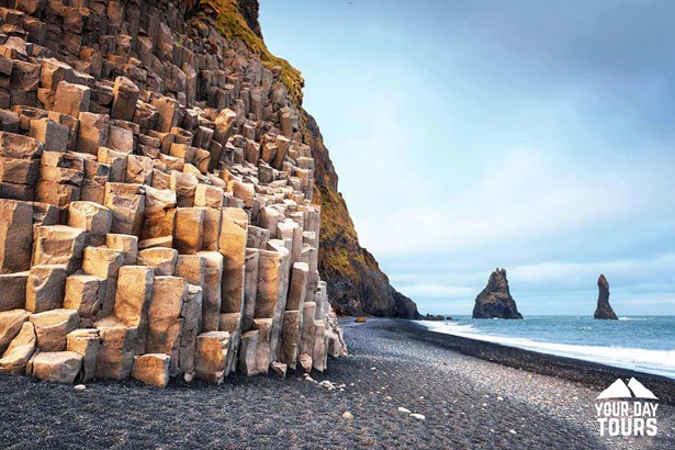 reynisfjara black sand beach rock formations
