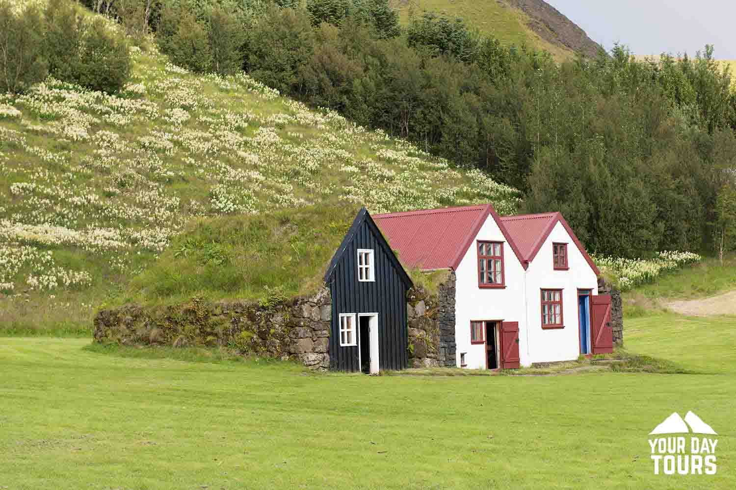 turf houses architecture in skogar museum
