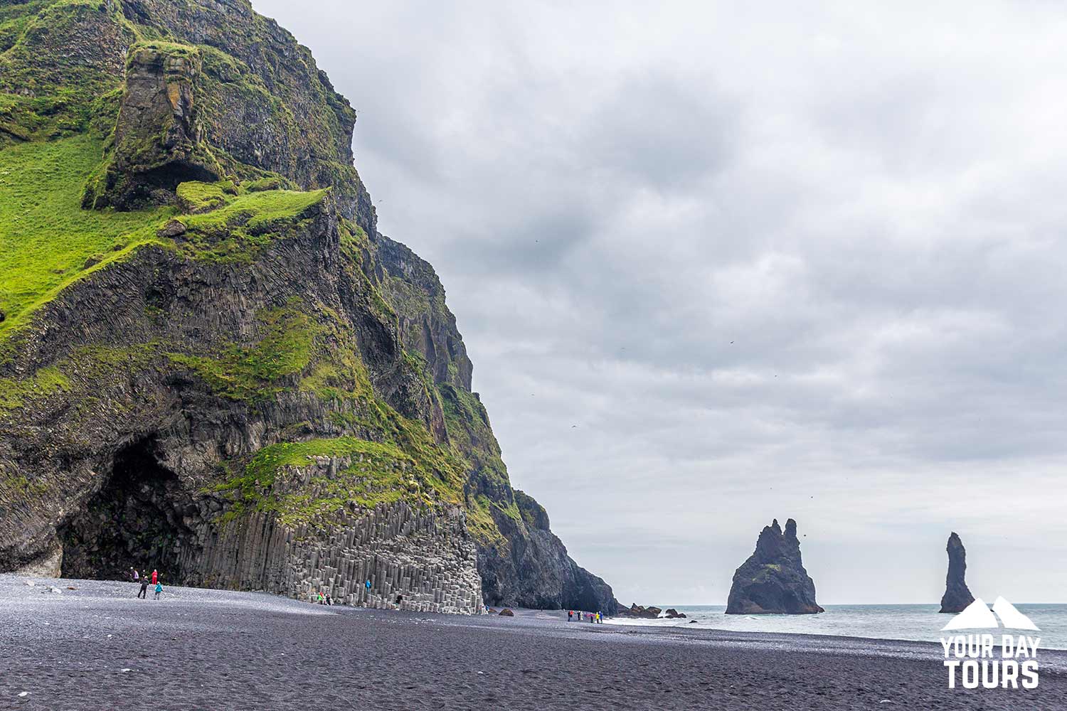 reynisfjara black sand beach in the south 