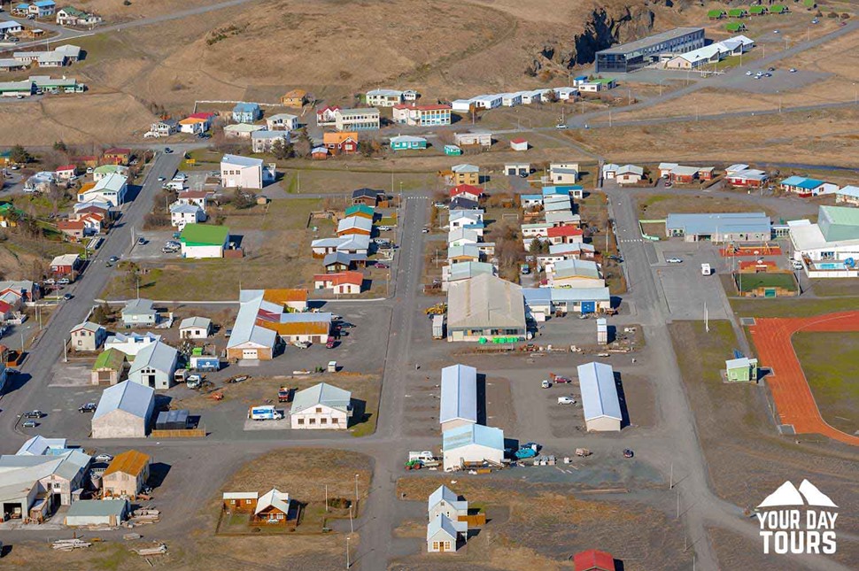 colourful houses in vik in iceland 