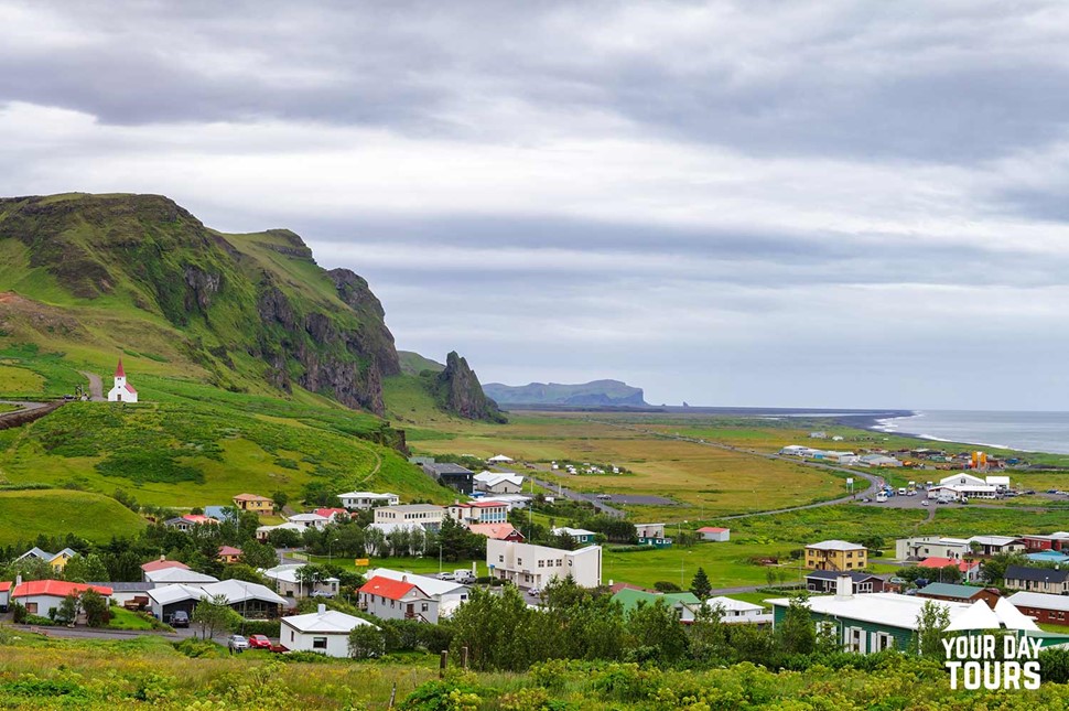 vik village view in iceland