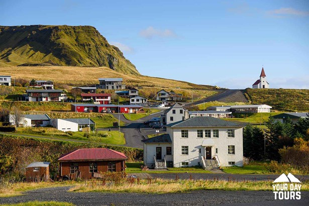 colourful buildings in iceland vik town 