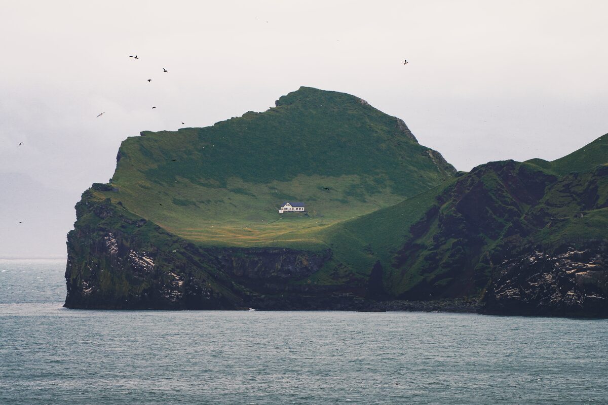 Lonely house on Vestmannaeyjar islands