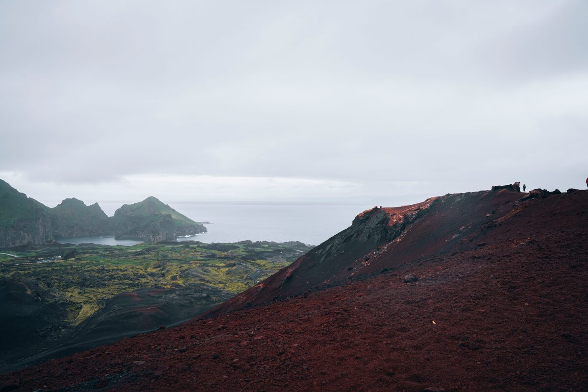 Panoramic view from Edldfell volcano in Iceland